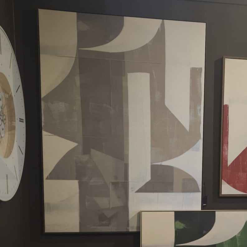 Neutral Abstract Framed Canvas