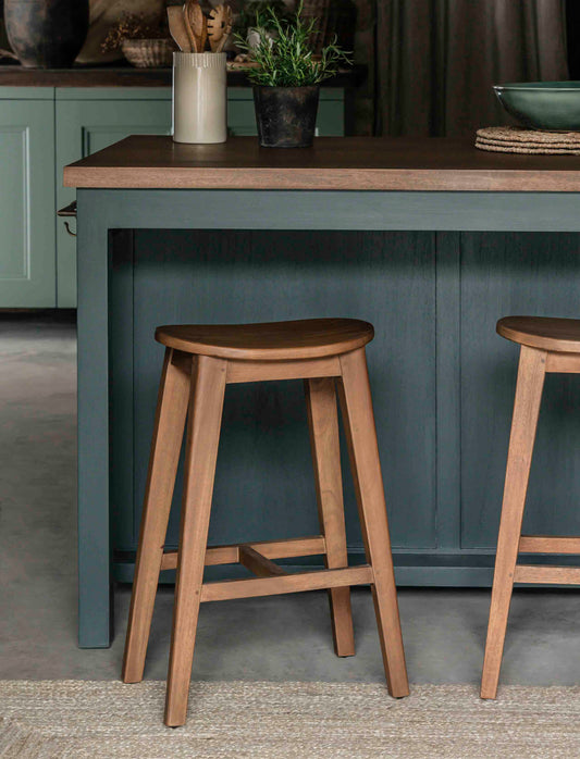 Walcote Bar Stool Natural Wood - Bar Tables & Stools - Garden Trading -