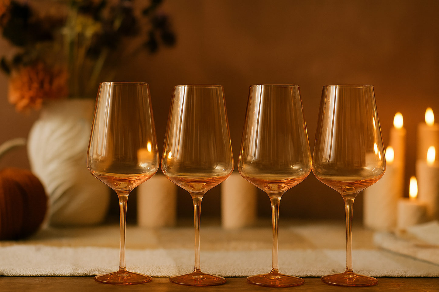 Amber Wine Glass Set of 4