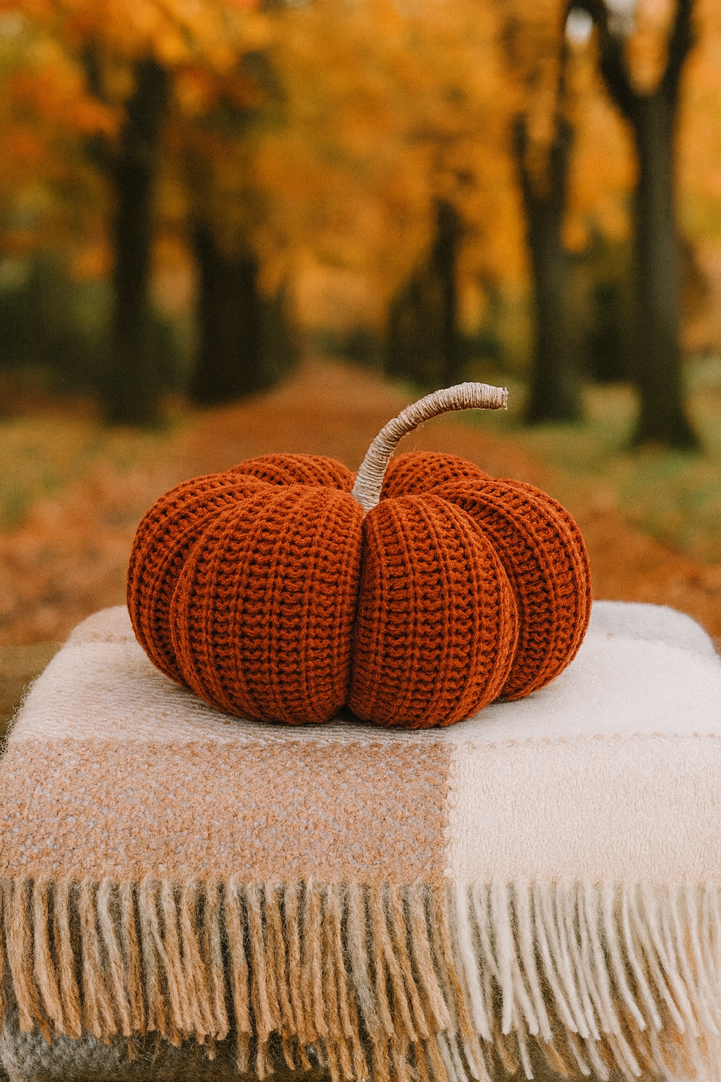 Autumnal Check Throw