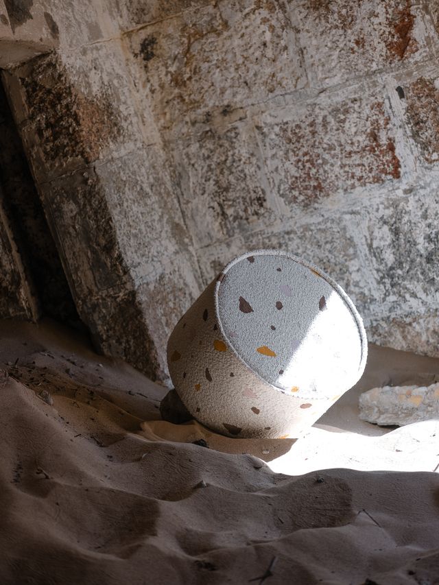 Terrazzo Marble Pouffe