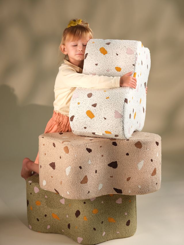 Wigiwama Terrazzo Cloud Pouffe - Green