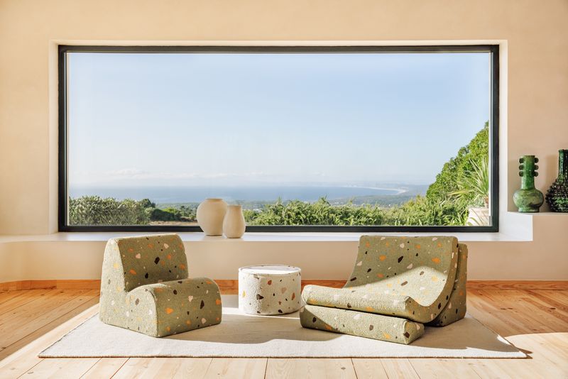 Terrazzo Moss Moon Chair
