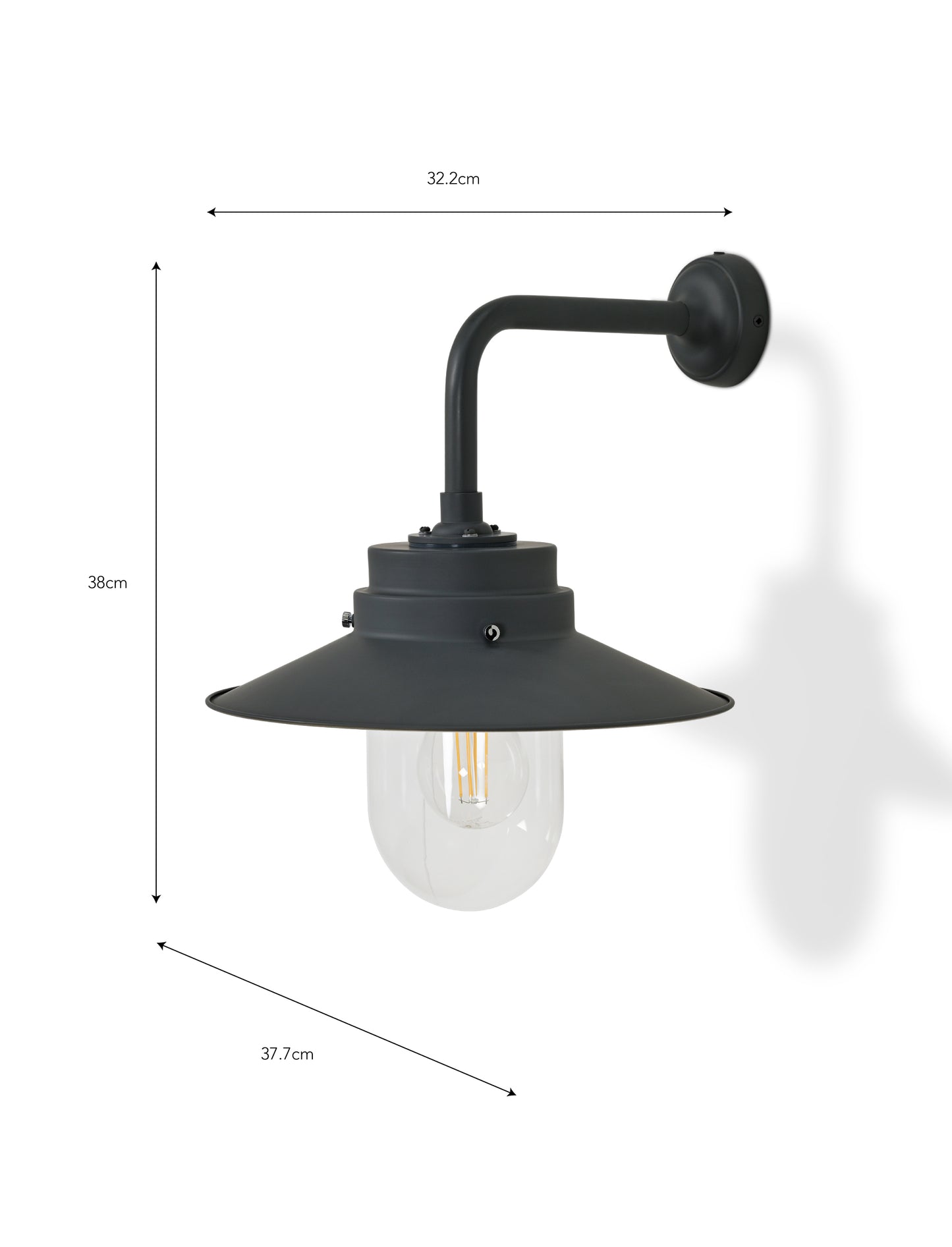 Semington Wall Light Carbon Steel - Wall Lights - Garden Trading -