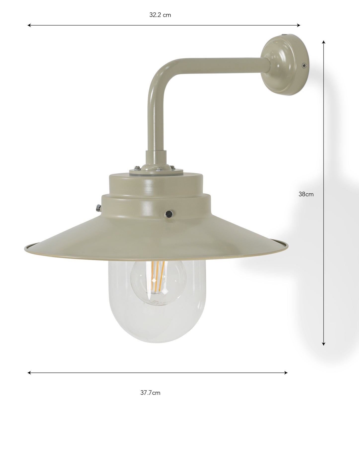 Semington Wall Light Clay Steel