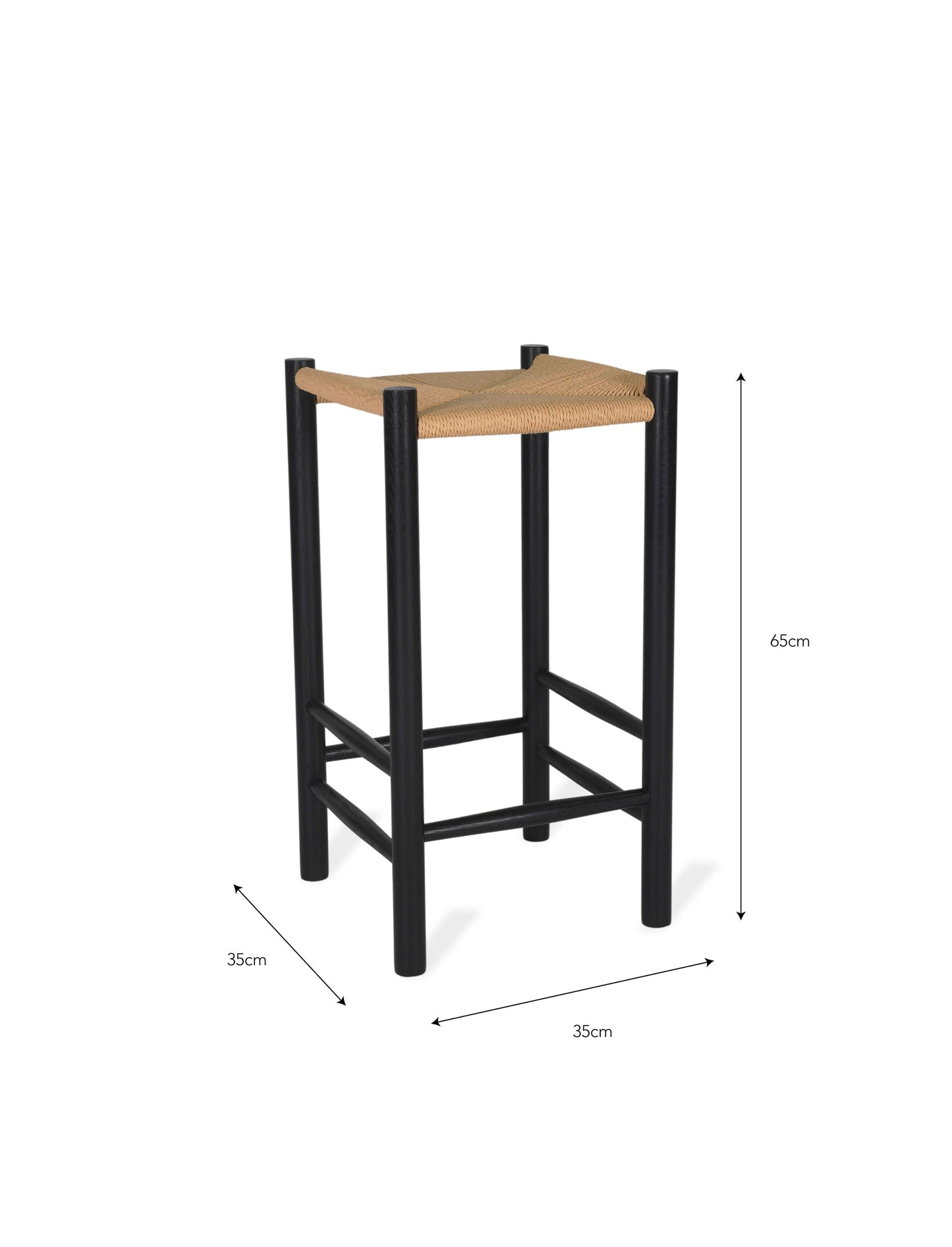 Longworth Bar Stool Black - Bar Tables & Stools - Garden Trading -