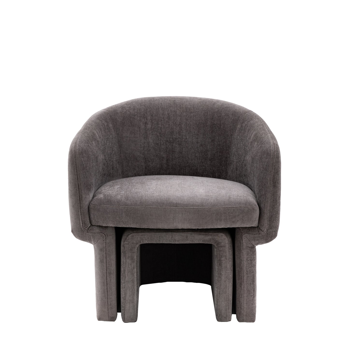 Bower Armchair Footstool Set Anthracite