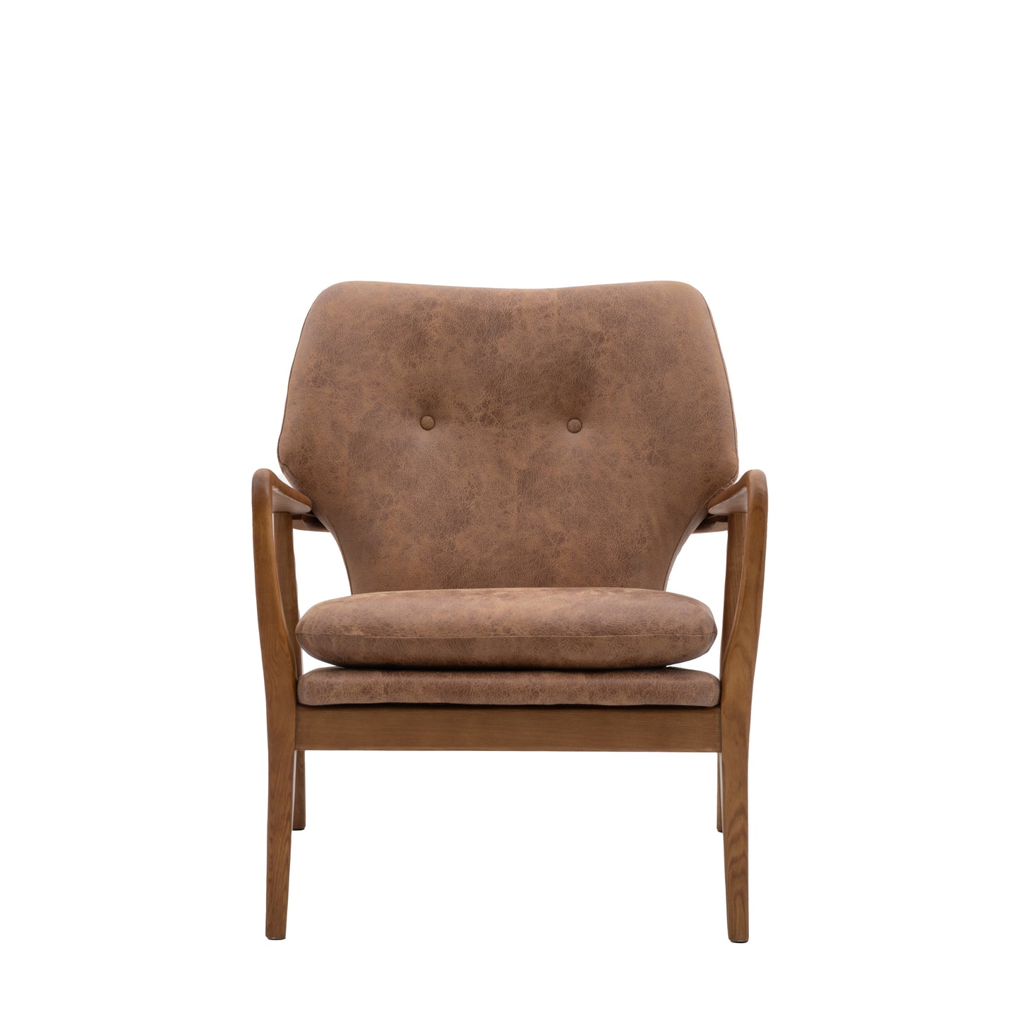 Jodi Brown Leather Armchair