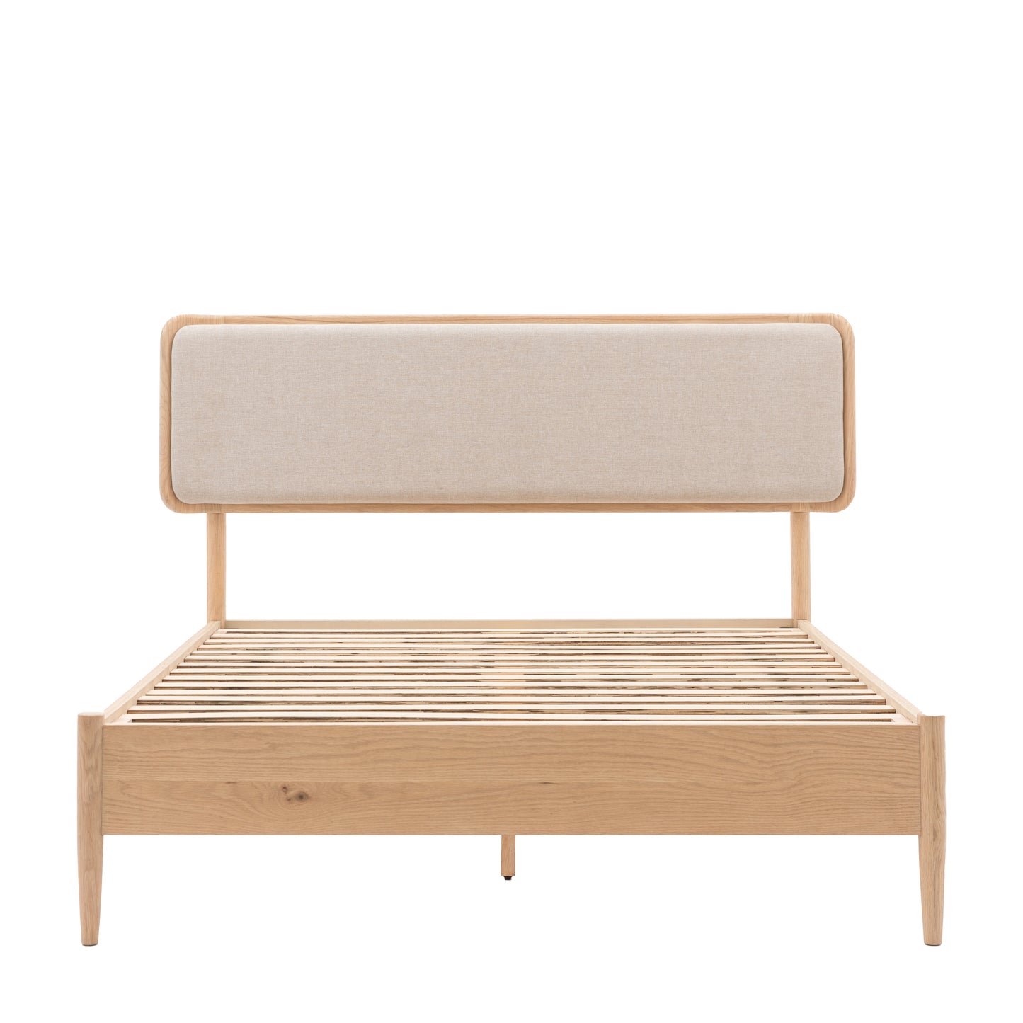 Horton Upholstered King Size Bed Natural