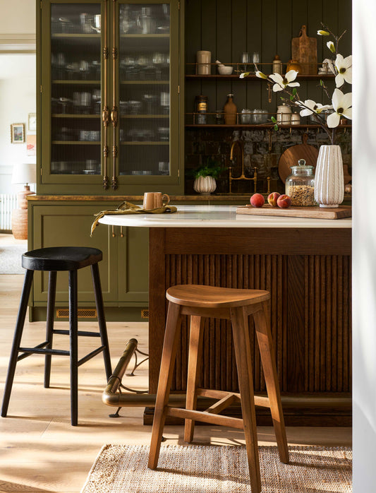 Walcote Bar Stool Natural Wood - Bar Tables & Stools - Garden Trading -