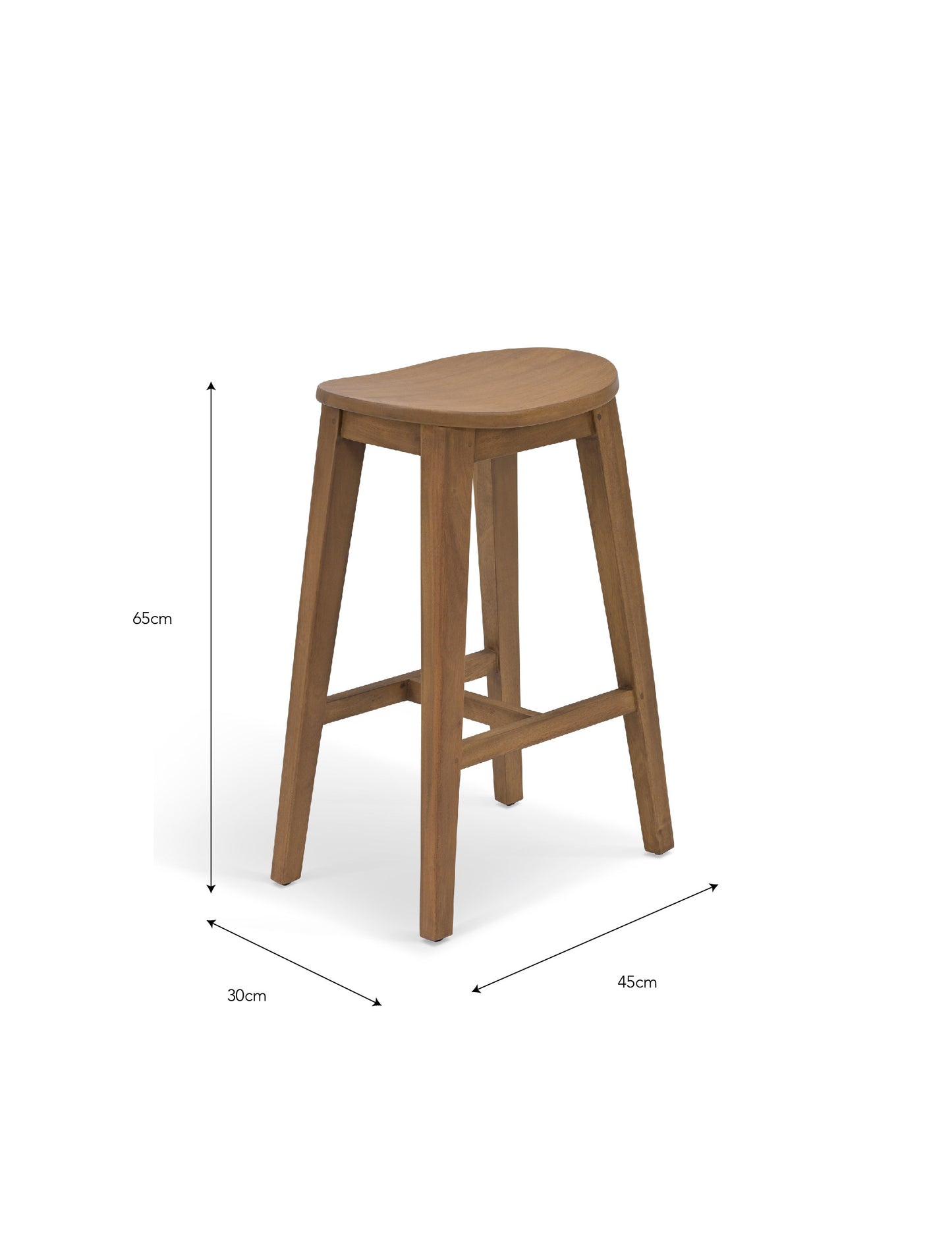 Walcote Bar Stool Natural Wood