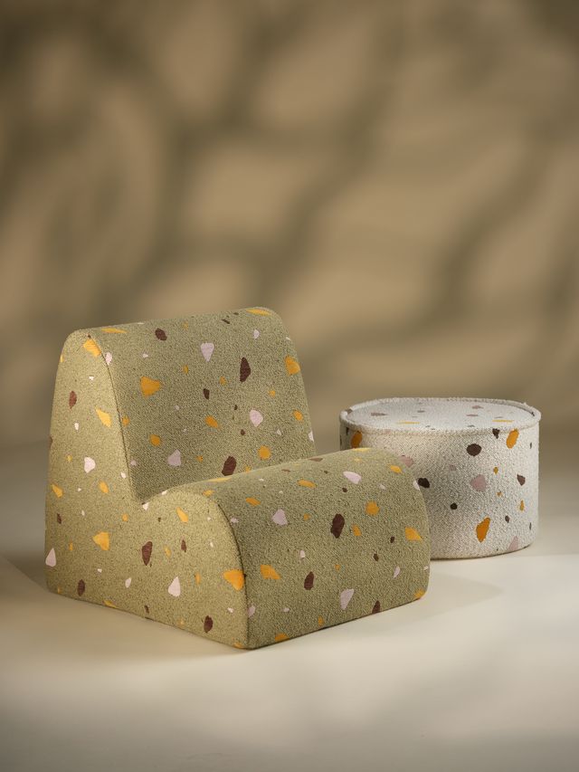 Terrazzo Marble Pouffe