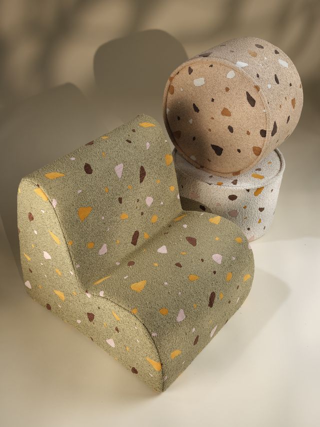 Wigiwama Terrazzo Pouffe - Brown