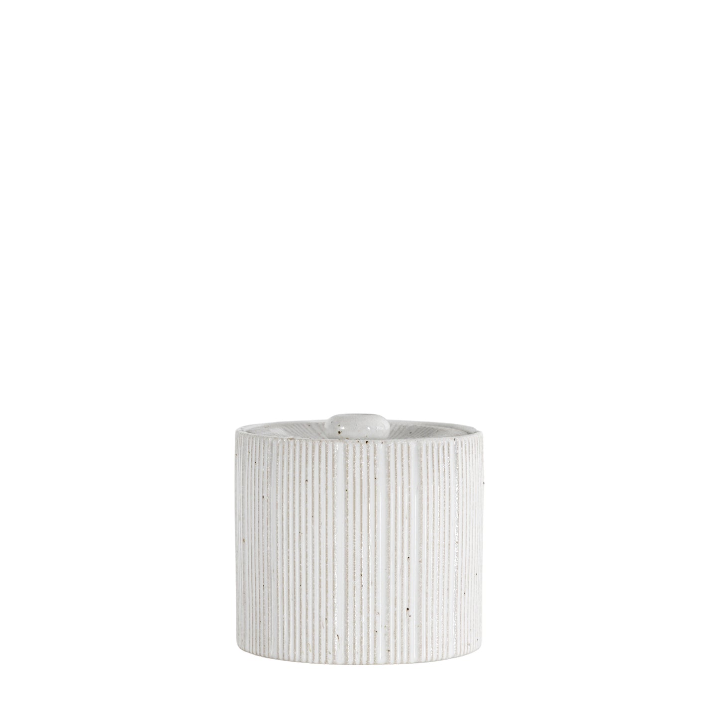 Glaze Jar White Medium