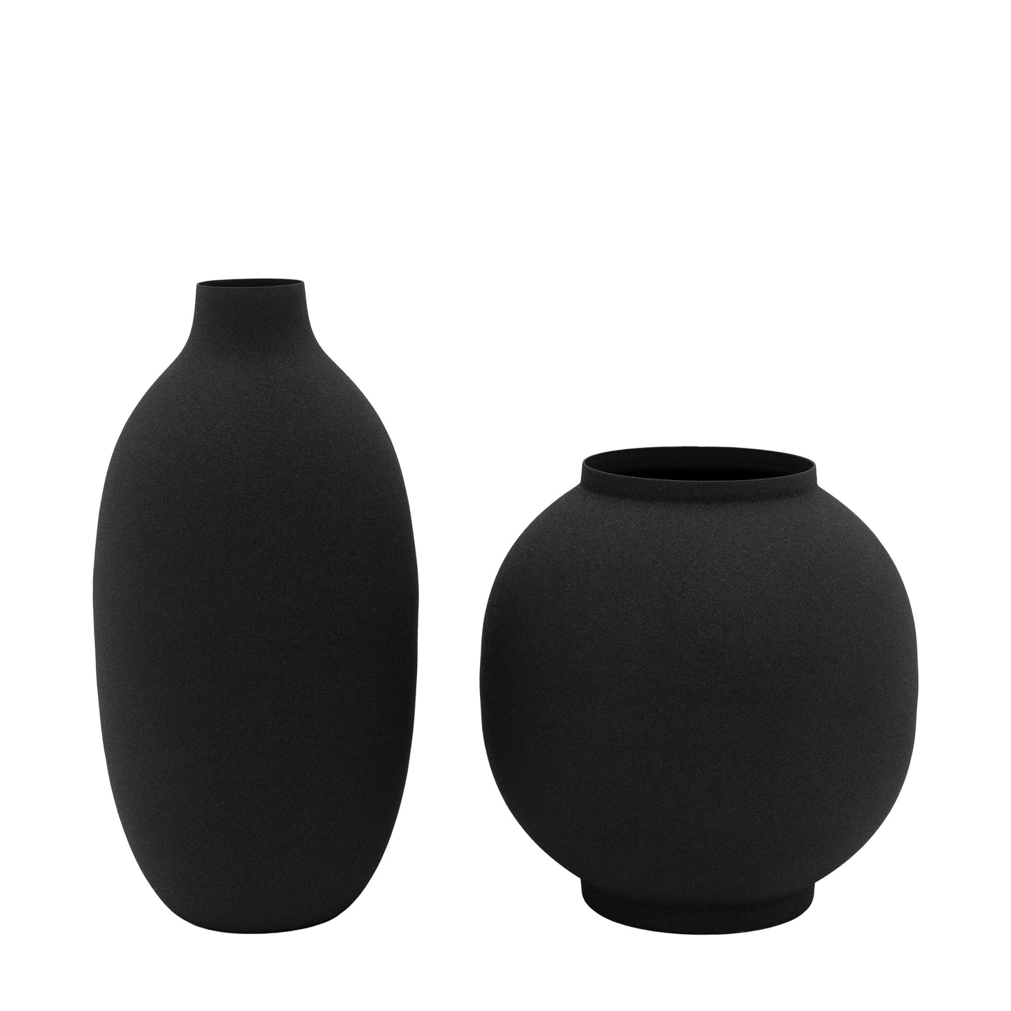 Zabra Vase Black Assorted Set of 2