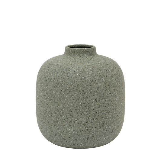 Samphire Cast Metal vase Olive Small