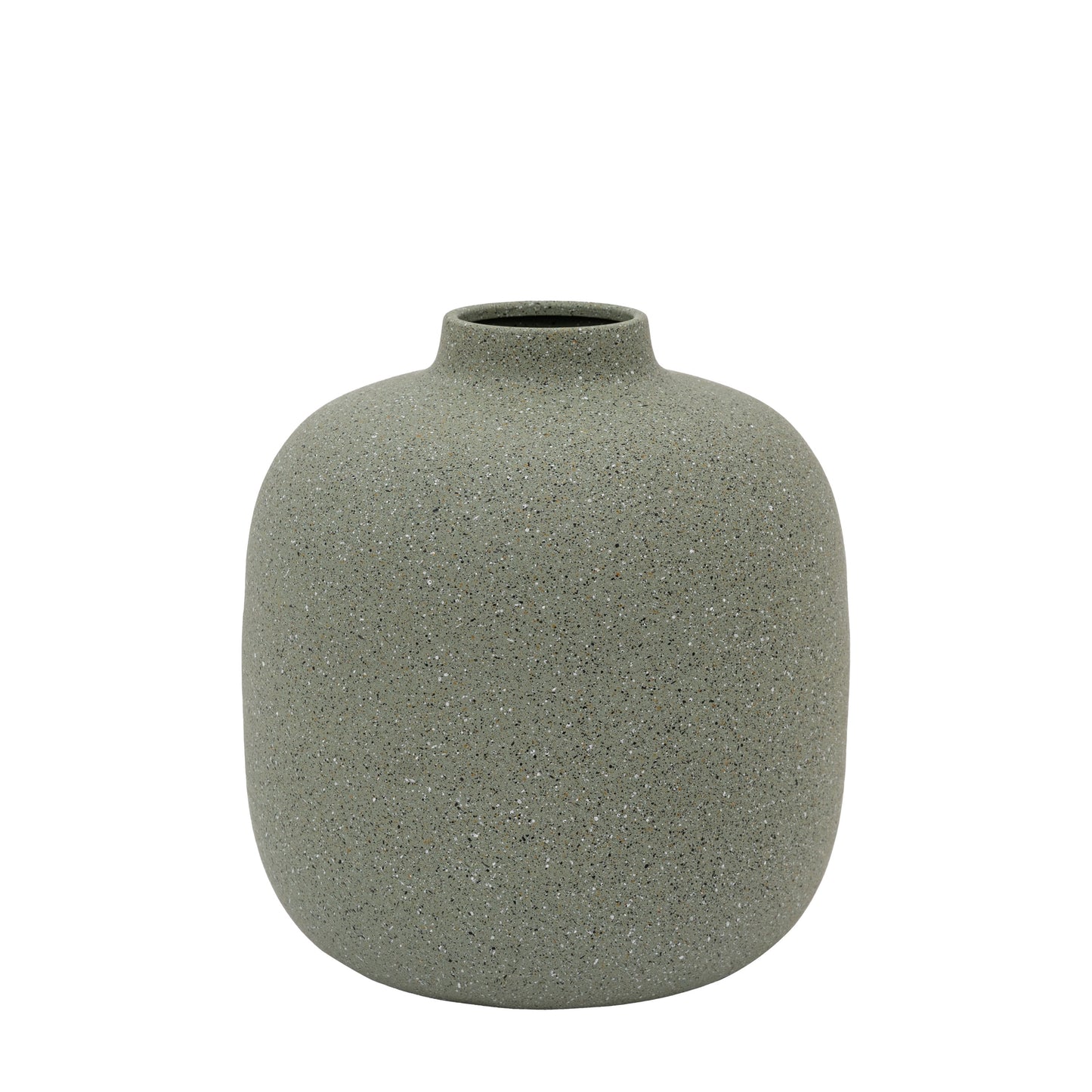Samphire Cast Metal vase Olive Small