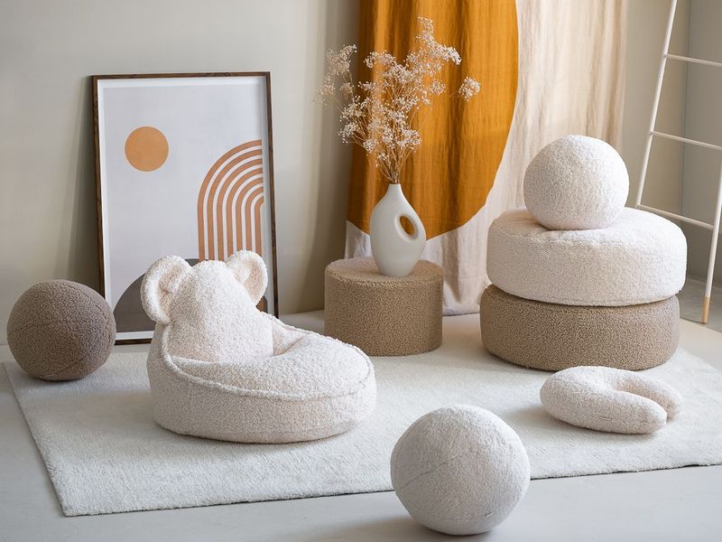 Wigiwama Bear Beanbag - White