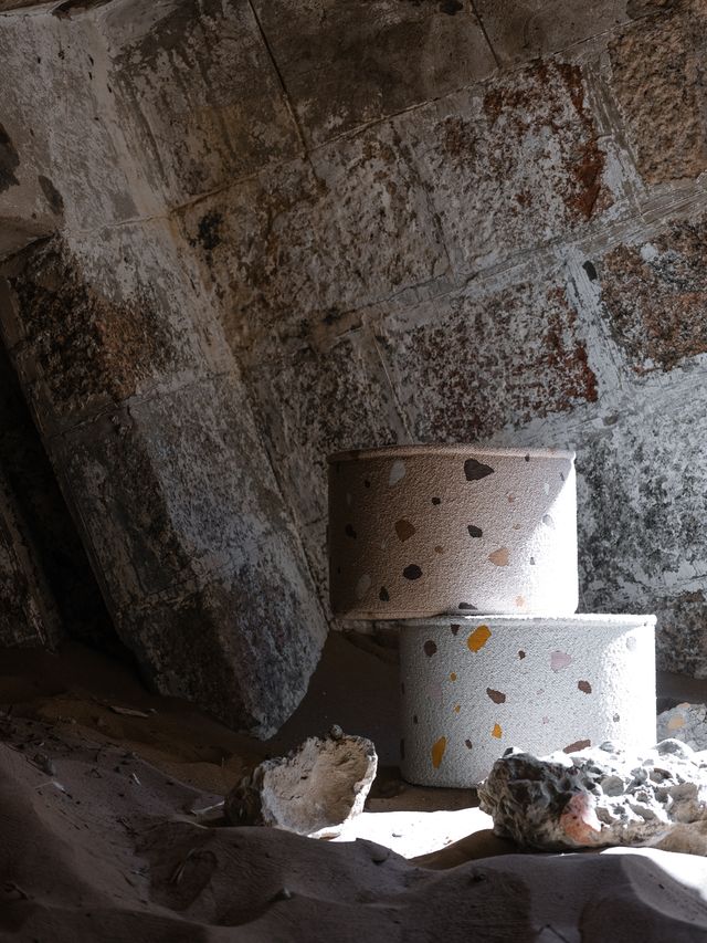 Terrazzo Marble Pouffe