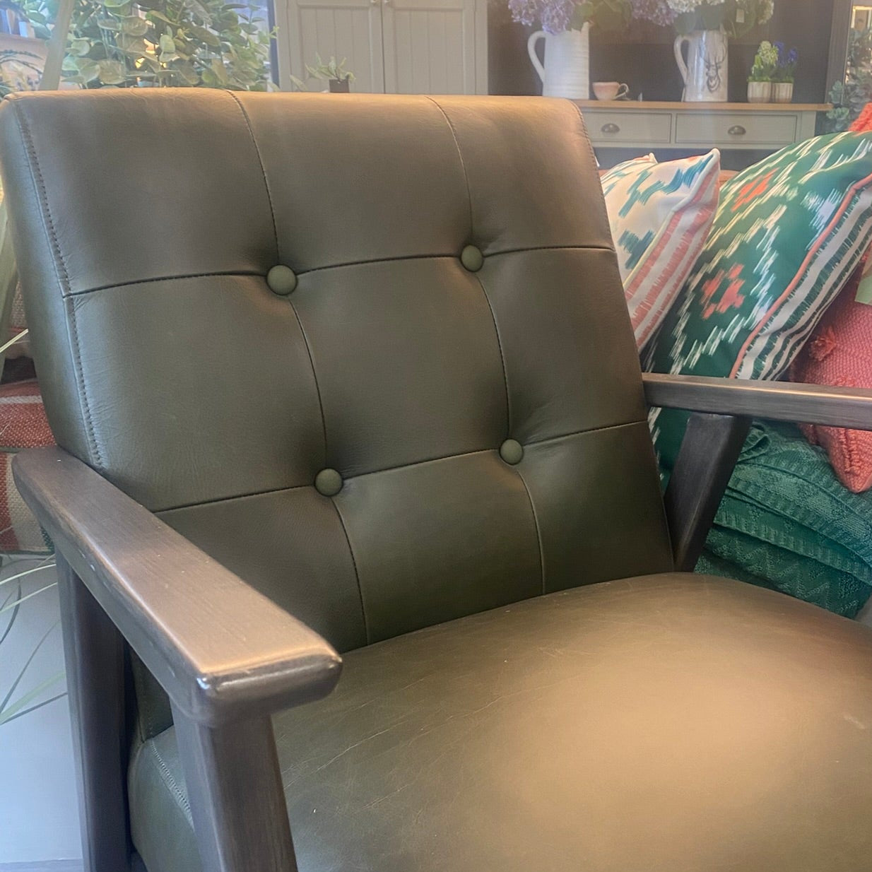 Brooke Armchair Heritage Green Leather