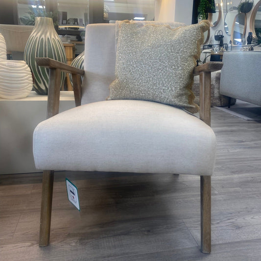 Newton Armchair Natural Linen - ARMCH - Gallery Direct -