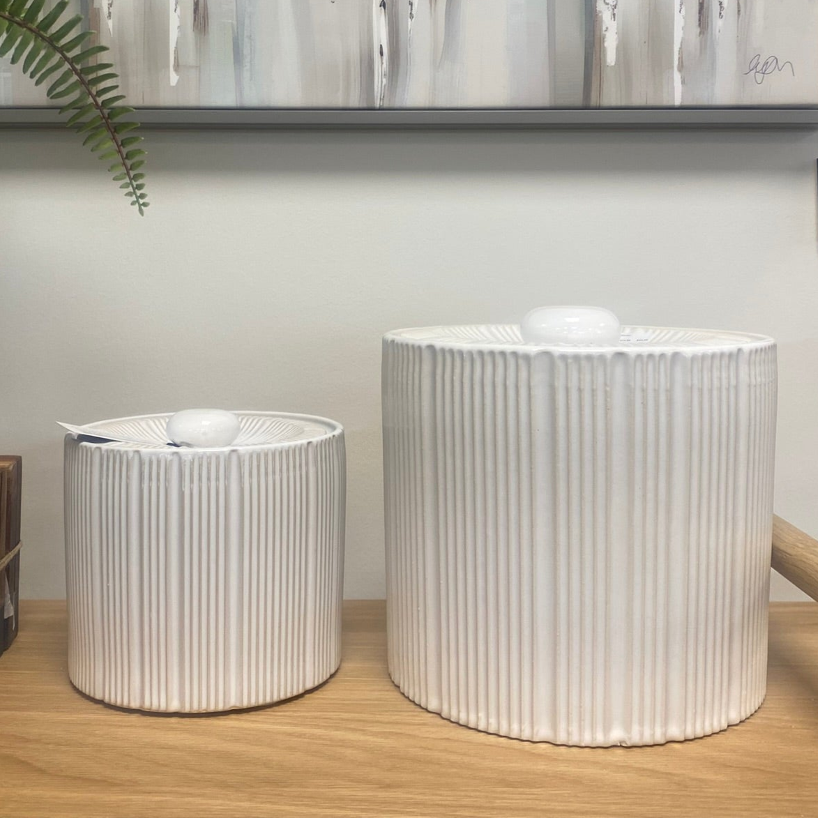 Glaze Jar White Medium