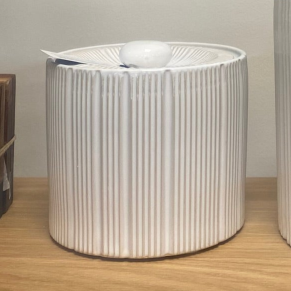 Glaze Jar White Medium