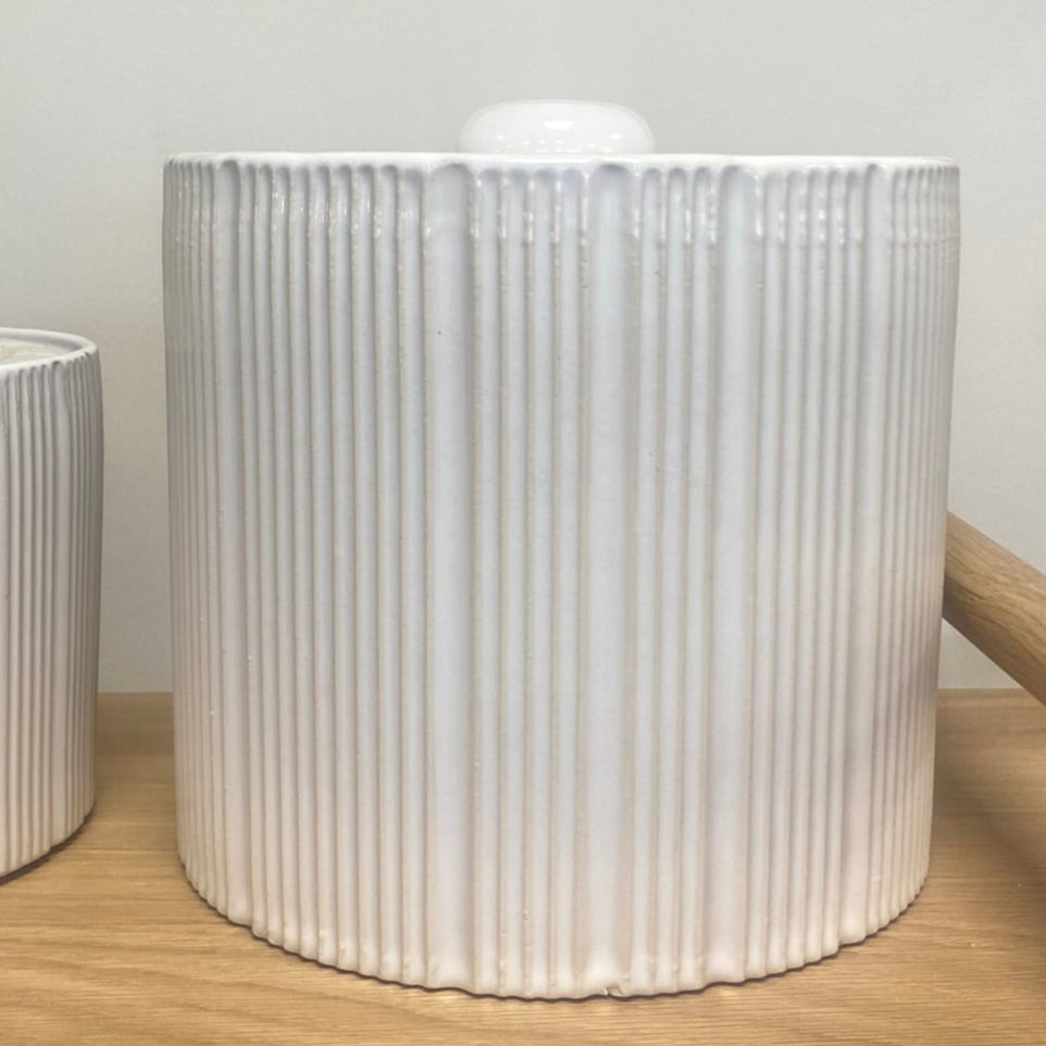 Glaze Jar White Large