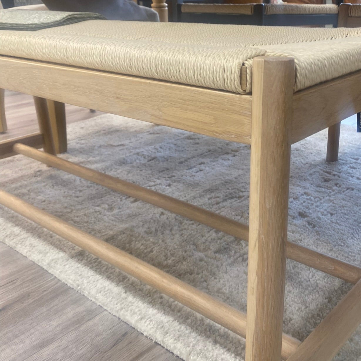 Farmhouse Rope Bench