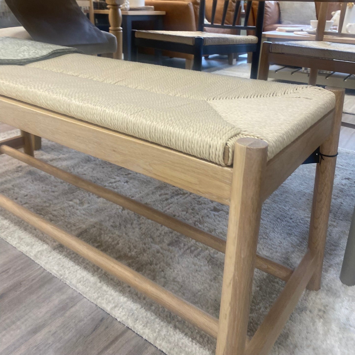 Farmhouse Rope Bench