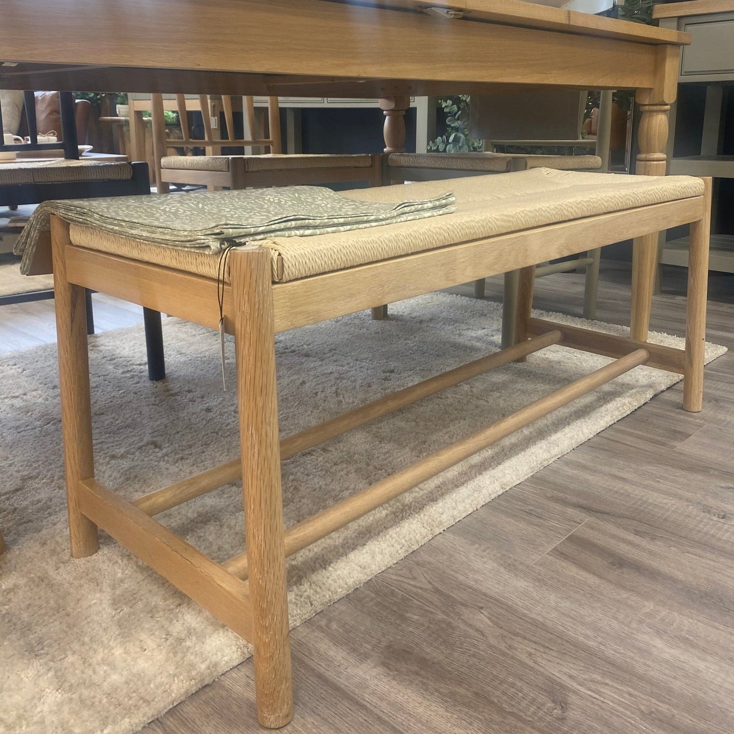 Farmhouse Rope Bench