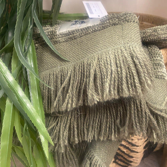 Dunmor Chenille Throw Green