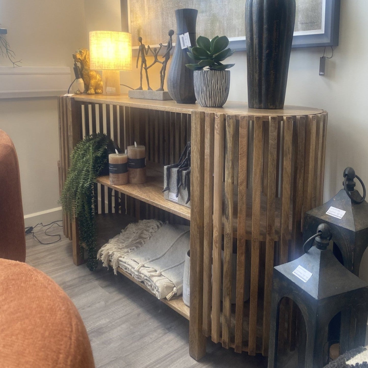Wern Slatted Console Table