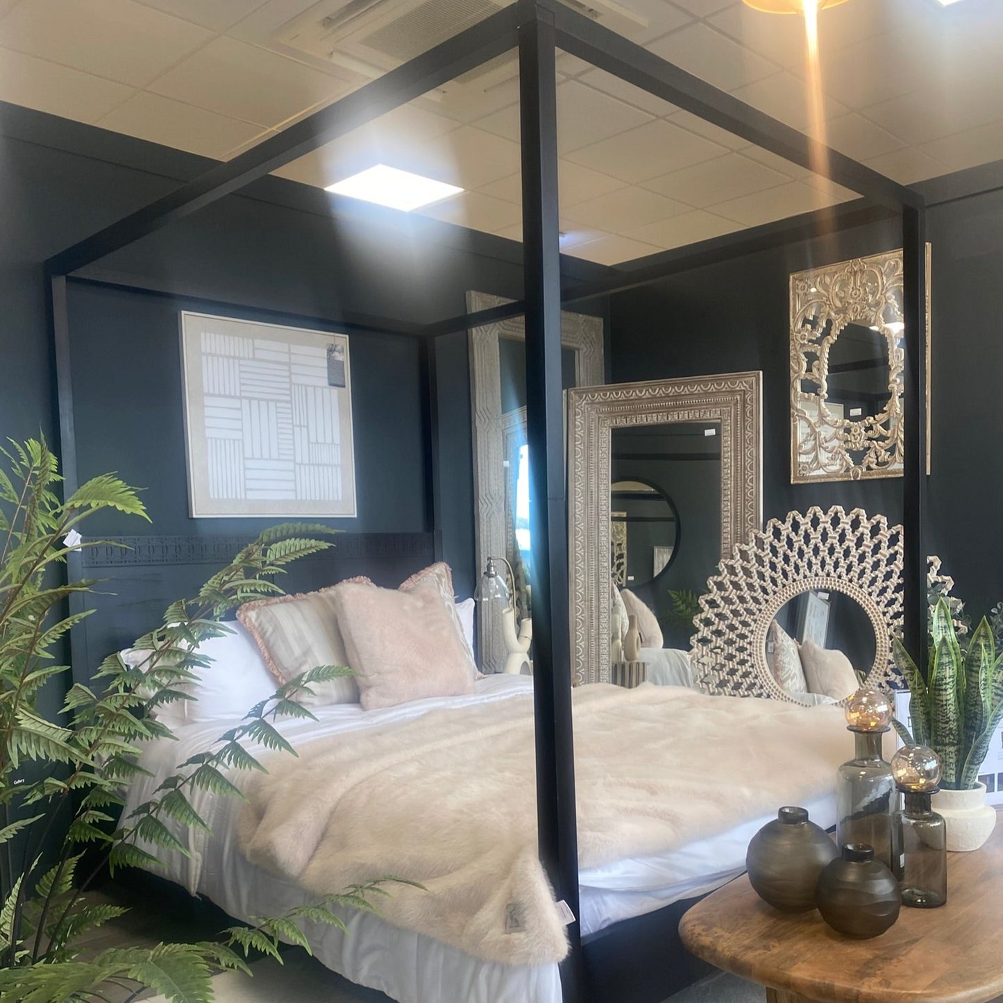 Barland 4 Poster Bed Super King Black