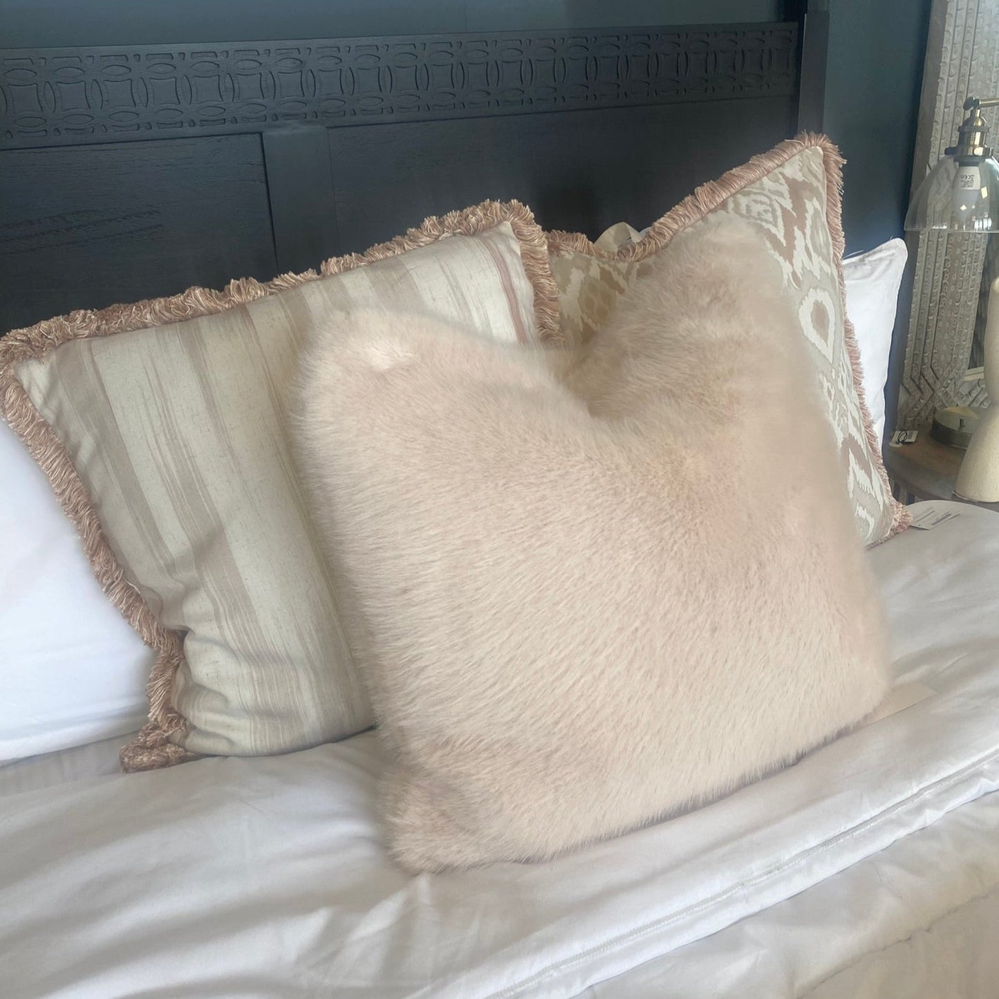 Annie Faux Fur Cushion Square