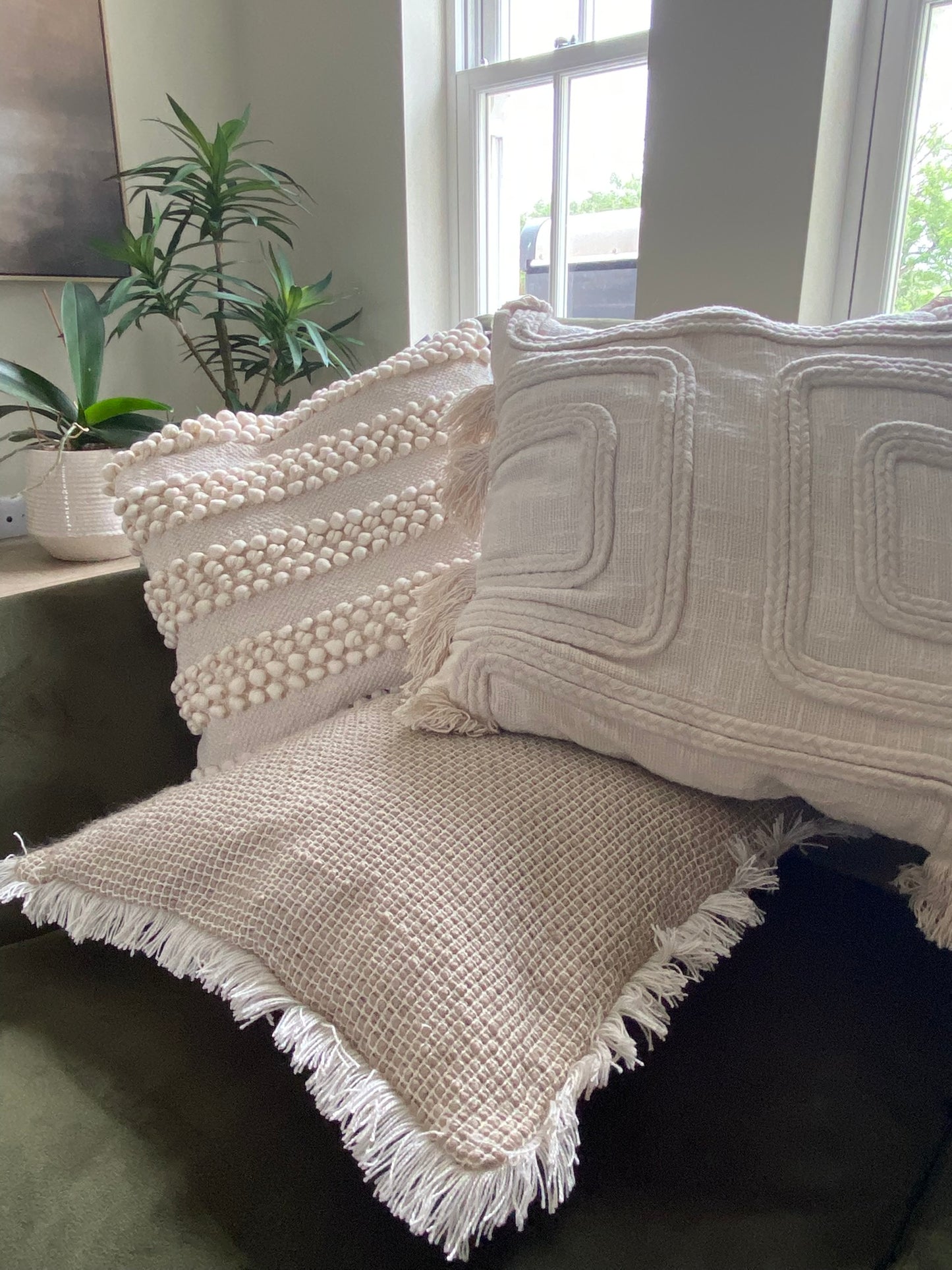 Maddie Woven Cushion Natural