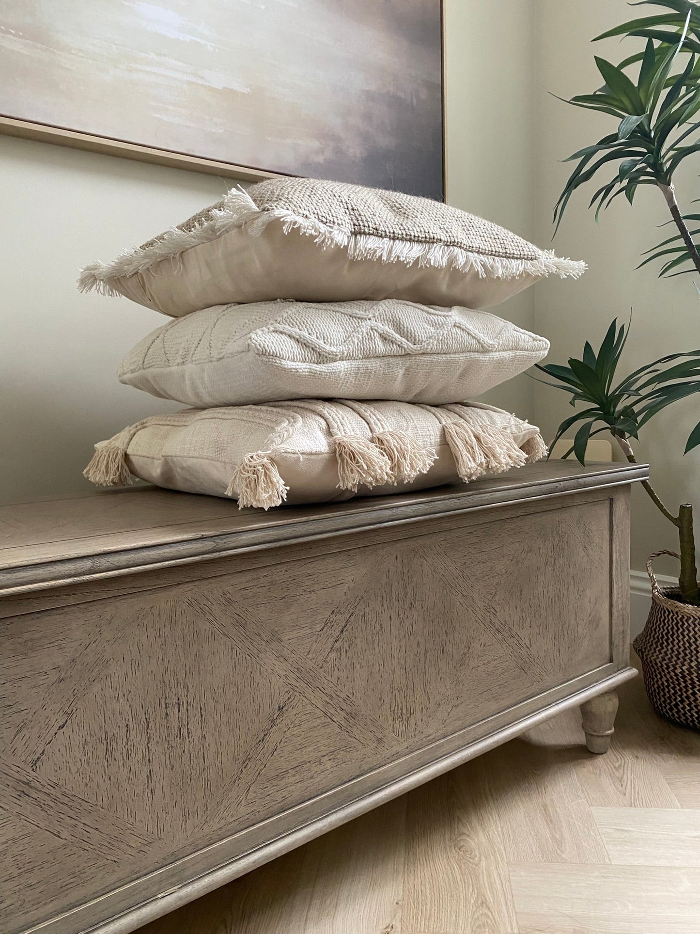 Maddie Woven Cushion Natural