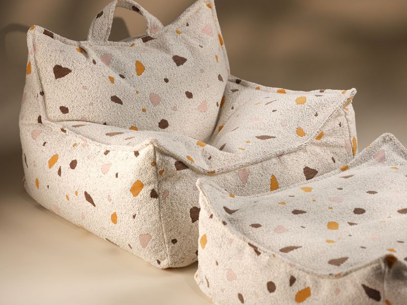 Wigiwama Terrazzo Square Ottoman - Multi-Colour
