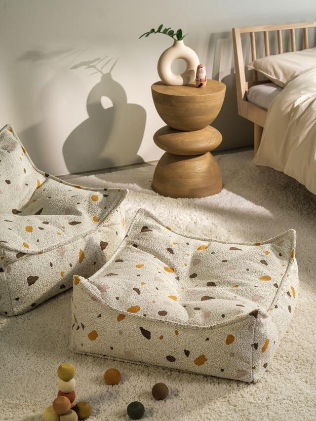 Wigiwama Terrazzo Square Ottoman - Multi-Colour