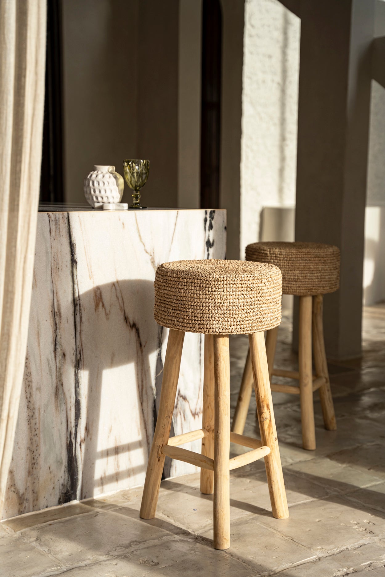 The Raffia Bar Stool