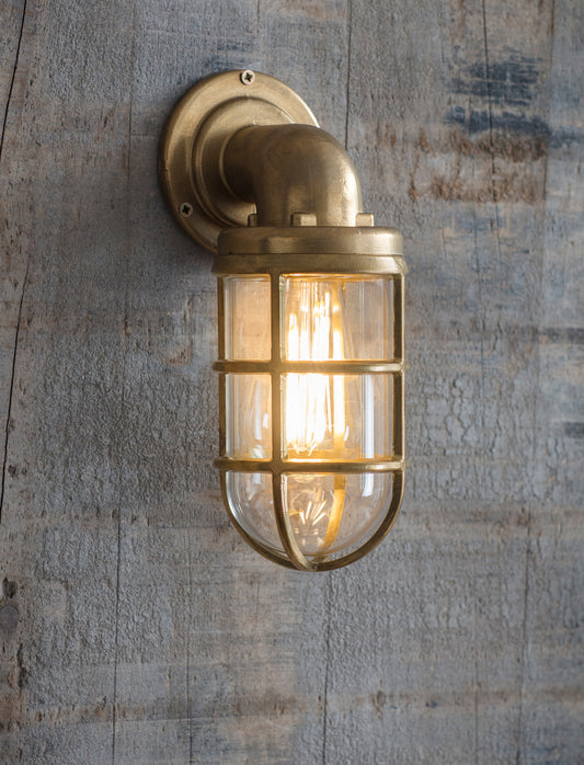 Devonport Down Light Brass - Wall Lights - Garden Trading -