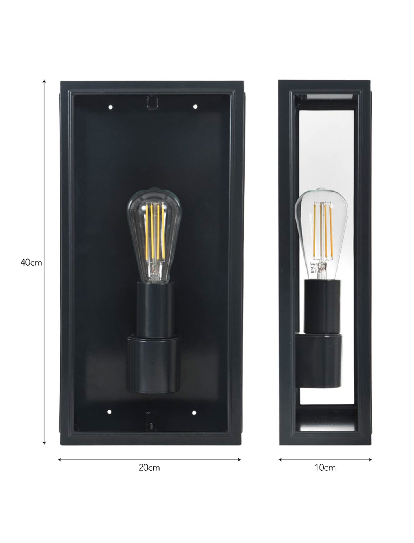 Belgrave Outdoor Lantern Tall Carbon - Wall Lights - Garden Trading -