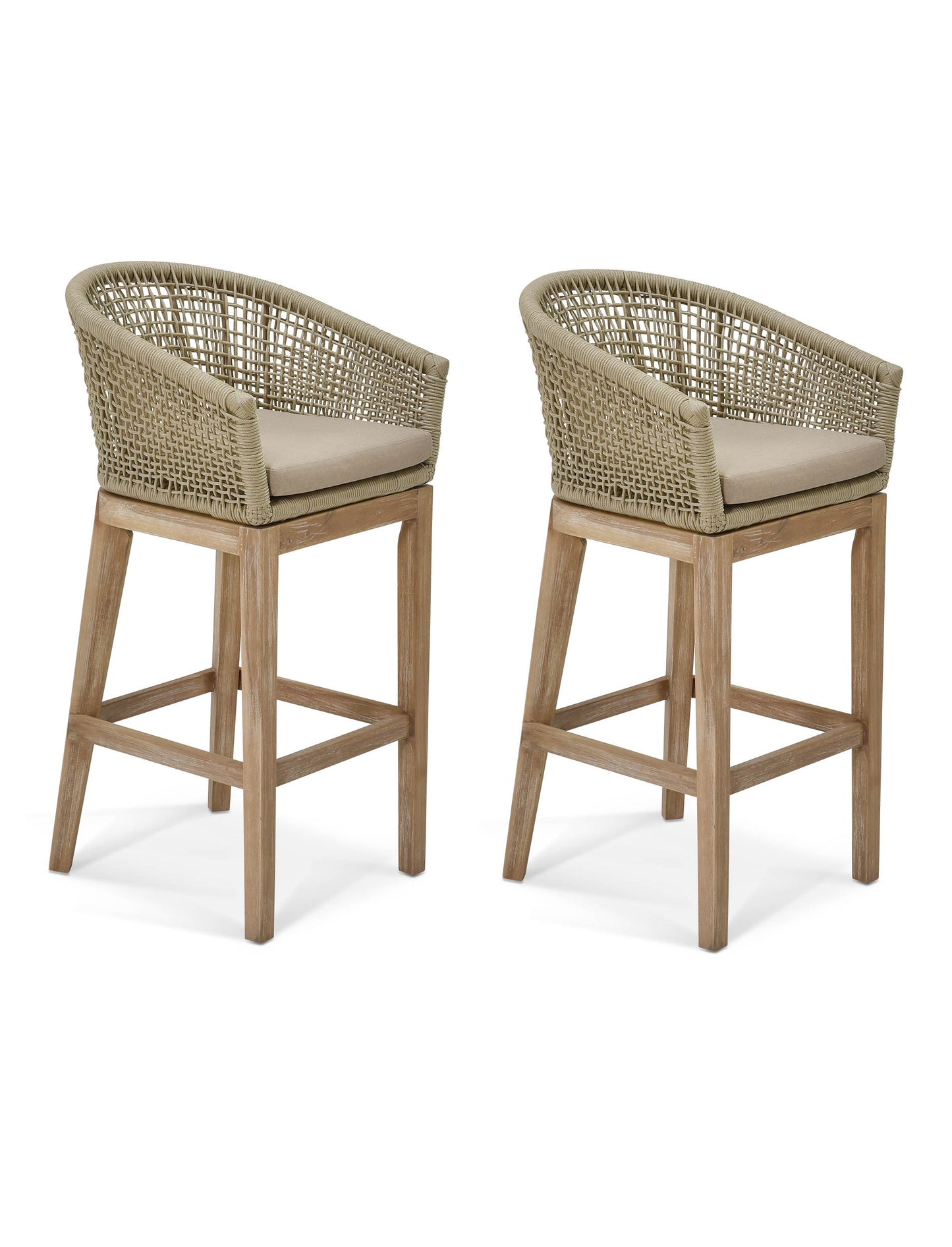 Lynton Bar Stool Set of 2 Grey