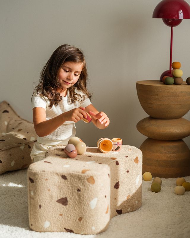 Wigiwama Terrazzo Cloud Pouffe - Brown