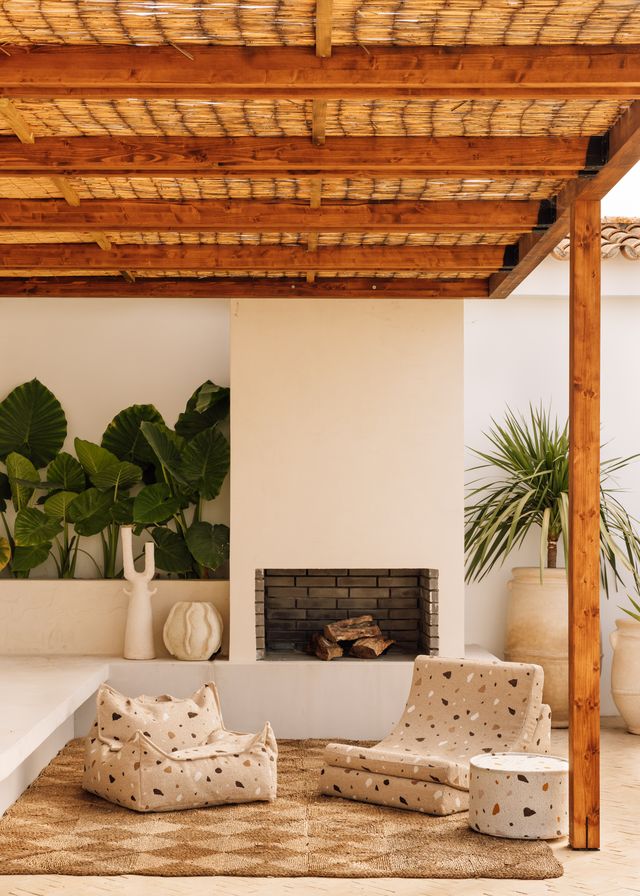 Terrazzo Marble Pouffe