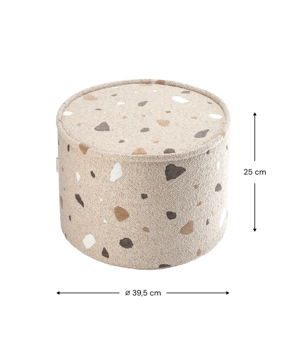 Wigiwama Terrazzo Pouffe - Brown
