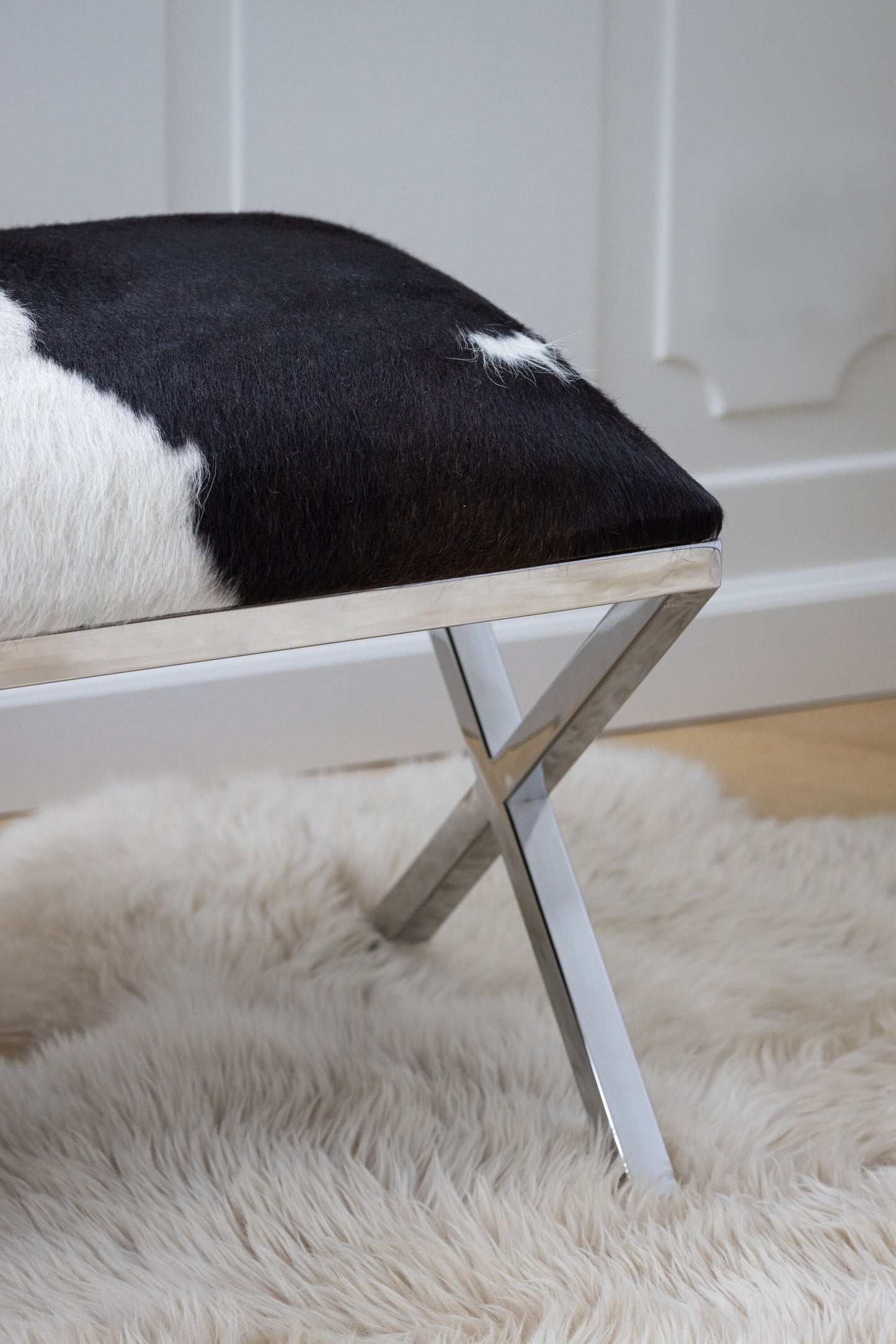 New Zealand Double Sheepskin Long Wool Rug Linen