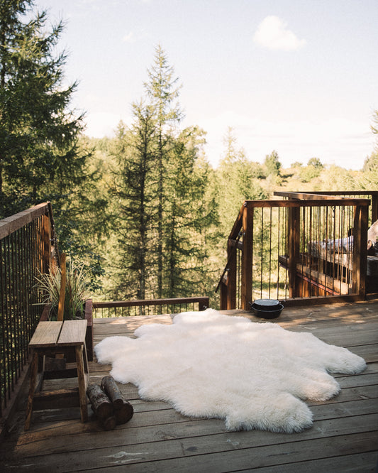 New Zealand Sheepskin Long Wool Rug Ivory Extra Large