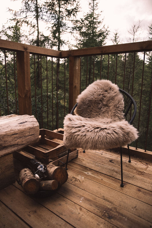 New Zealand Sheepskin Long Wool Rug/Throw Taupe