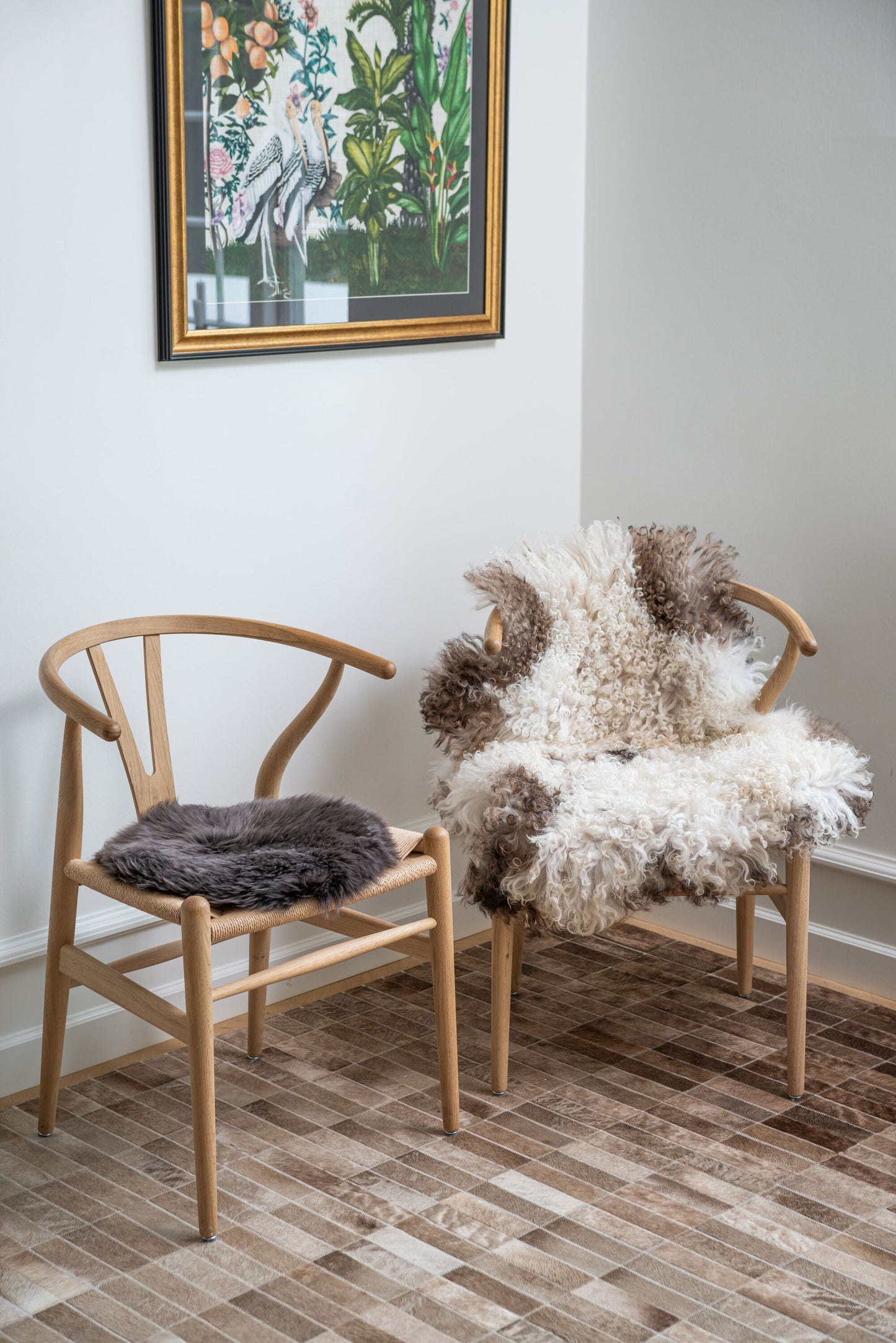 Austrian Curly Sheepskin Rug/Throw Natural